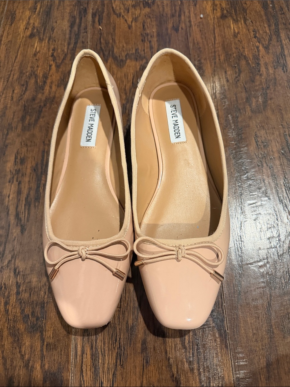 Steve Madden Nude/Powder Pink Bow Ballet Flats